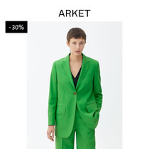 (Mid-season discount) ARKET womens loose button suit Green autumn 0967956001