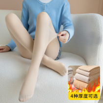 Light leg artifact Spring and Autumn Winter naked feeling leggings women wear thin supernatural plus velvet thickened flesh color pressure stockings