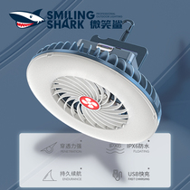 Outdoor camping light Fan light Super bright household led rechargeable long life hanging light Stall tent light Hanging type