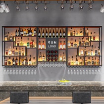 Bar bar table wine cabinet against the wall-mounted clear bar restaurant wrought iron display stand wine red wine shelf set new