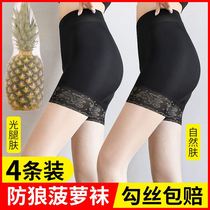 Anti-Wolf socks safety pants stockings plus fat increase female anti-hook silk thin belt summer anti-light Net Red Pineapple socks
