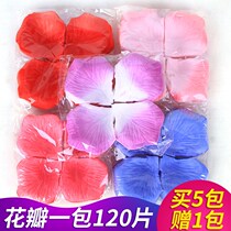 Rose petal decoration wedding room layout manufacturing romantic wedding bed fake flower simulation flower confession marriage supplies