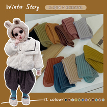 Childrens socks cotton autumn and winter baby socks baby fleece stockings