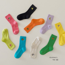 Childrens socks cotton animal embroidery baby socks children boys girls spring autumn and winter