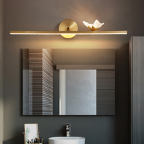 Mirror headlight Bathroom mirror cabinet light Modern simple creative light luxury All copper bathroom dresser Nordic led wall lamp