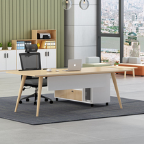 Steel frame manager table Single office desk and chair combination supervisor table boss table Nordic style office furniture simple and modern