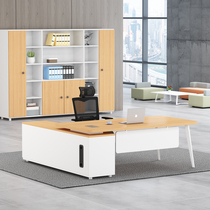Simple modern steel foot single manager table Boss table and chair combination Presidents office furniture Supervisors office desk
