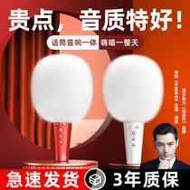 Microphone audio integrated microphone home children's karaoke is suitable for singing bar national karaoke live artifact mobile phone wireless bluetooth microphone singing children's home TV ktv karaoke special