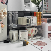 Cup storage rack coffee cup rack drain glass cup mug acrylic display desktop artifact