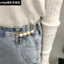 Waist size reduction waist artifact pants waist skirt adjustment anti-light buckle brooch female tide pin fixed clothes F343