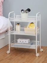 Multi-layer trolley rack pot bowl European metal care cupping beauty bed table compartment trolley
