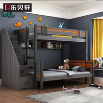 Children bunk bed bunk bed two bed gray adult bedroom multifunctional combination a bunk bed as well as pillow bunk bed