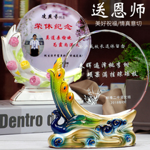 Retired veteran souvenirs customized Thanksgiving Teachers Day high-end creative gifts send teacher ornaments souvenir lettering