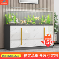 Light luxury fish tank cabinet bottom integrated aquarium European size household living room partition Modern simple shelf base cabinet