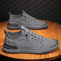 Mens shoes 2022 new summer breathable canvas board shoes casual Old Beijing One foot pedal cloth shoes mens peas wave shoes