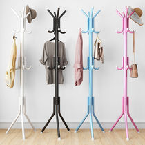 (Explosion promotion)Simple coat rack Wrought iron hanger Floor-to-ceiling indoor foyer bedroom clothes rack Hanging bag rack