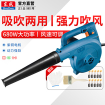 Dongcheng electric suction hair dryer Industrial high-power Internet cafe Home computer dust dust blowing small blower 220V