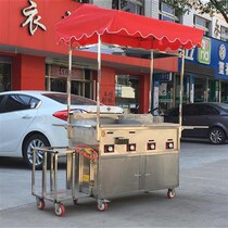 Gas multi-function snack car dining car mobile stall car fried spicy hot pickpocket grilt trolley teppanyaki