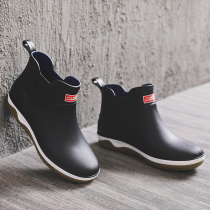 Rain boots men's tide brand short-top fashion outer wear overshoes summer non-slip thick soles delivery short boots leisure fishing rain boots