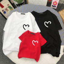 Fried Street parent-child clothing 2021 New style one family three four T-shirt mother women spring and summer clothing foreign style cotton short sleeve