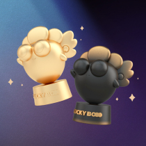 Defend the radish around the collection gold radish trophy hand-run game model personality ornaments birthday gift collection