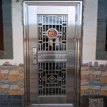 304 stainless steel door security door home entry door double door glass balcony door rural villa entrance door