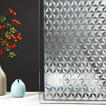 Three-dimensional retro diamond glass sticker Bathroom bathroom window anti-peep shading translucent anti-ultraviolet decorative film