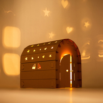 Man Hee Hee children corrugated cardboard house graffiti creative handmade DIY pro-house Toy Game House