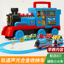 Large small train track set inertial alloy electric childrens toys 3-6 years old 2 baby boy car