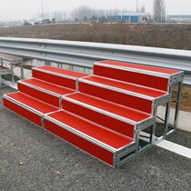 Movable steps convenient three-step ladder pedal home folding group photo stand chorus stage three-story Group Photo stage ladder