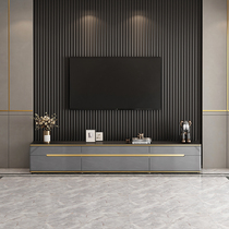 Rock board TV cabinet light luxury Italian minimalist gray solid wood living room cabinet with drawer 2021 new floor cabinet