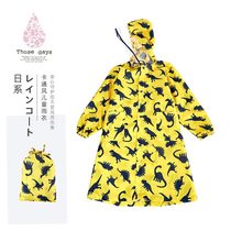 Japan's Those days children's raincoat boys and girls elementary school children's light clothing cute schoolbag baby poncho