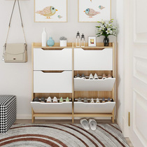 Ultra-thin 13cm behind the door large capacity porch three buckets six buckets home door narrow shoe cabinet