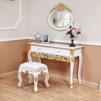 Eurostyle Dresser Luxurious New Classical American Solid Wood Makeup Table Bedroom Princess Dresser Table With Stools