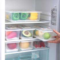 Drain Refreshing Box Kitchen Supplies Refrigerated Raw Fresh Vegetables Storage Box Square Transparent Plastic Fridge Crisper