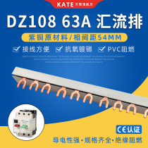 DZ108 type 3P63A electrical bus 54 pitch copper National Standard U type 3p wiring parallel contactor