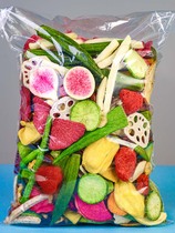  Mixed vegetables and fruits Dried fruits and vegetables crispy mixed package dehydrated fruits and vegetables crispy 500g large bag Childrens snack bag