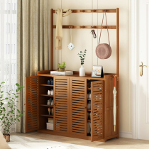 Shoe cabinet home door solid wood multi-layer storage porch cabinet multi-function storage rack large capacity dust storage cabinet
