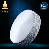 Tibetan mansion sterling silver Manza plate eight auspicious sterling silver Manda plate for Manza repair tray sterling silver mandarin tea Luo 10cm