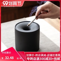 Lian master ashtray anti-flying cover creative personality trend multifunctional home living room office ceramic customization