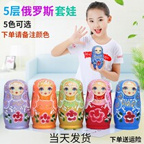 Russian Jacket Toys 5 Floors New China Wind Woody Girls Cute Children Puzzle Creative Gift Pendulum
