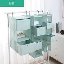 New dormitory drawer Oxford cloth clothes hanging wardrobe storage hanging bag wardrobe multi-layer hanging bag