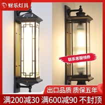 Solar courtyard Chinese garden villa gate wall light led outdoor waterproof long outdoor wire-free exterior wall light