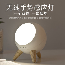 Meng Meng night light USB mini eye protection dormitory LED small table lamp Wireless gesture sensor light Simple low power wild