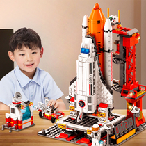 Space shuttle childrens rocket model building blocks assembly toys Puzzle brain boys and girls birthday gifts over 6 years old