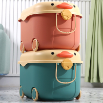 Childrens toy storage box Household covered cute cartoon finishing box Baby clothes snack finishing storage box