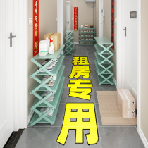Shoe rack rental house with simple door multi-layer small narrow dormitory folding free installation shoe cabinet storage artifact save space
