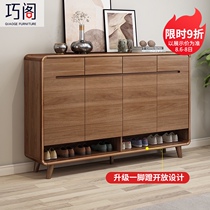 Entrance living room shoe cabinet Entrance entrance cabinet household door large-capacity Chinese solid wood frame locker Chinese storage