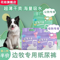 Side pastoral special large canine dog aunt Scarf Physiology Pants Dog Urine not wet mat Public dog paper Diaper Pet supplies