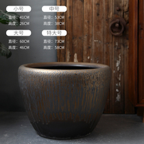 Jingdezhen ceramic fish tank old-fashioned retro large water tank courtyard outdoor lotus water lilies open-air round fish tank landscaping